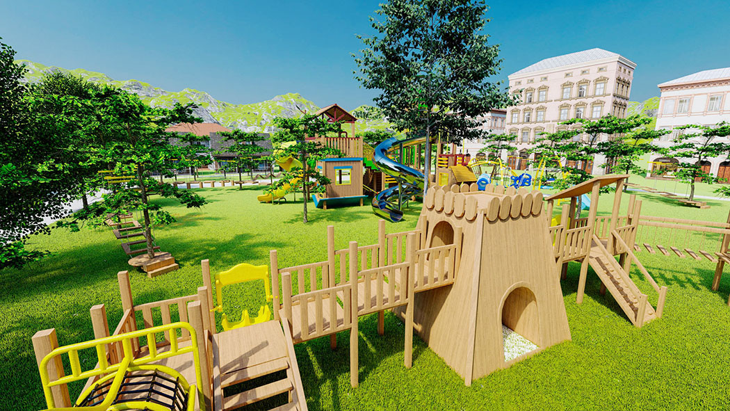 幼兒園搭建木質(zhì)組合滑梯如何？